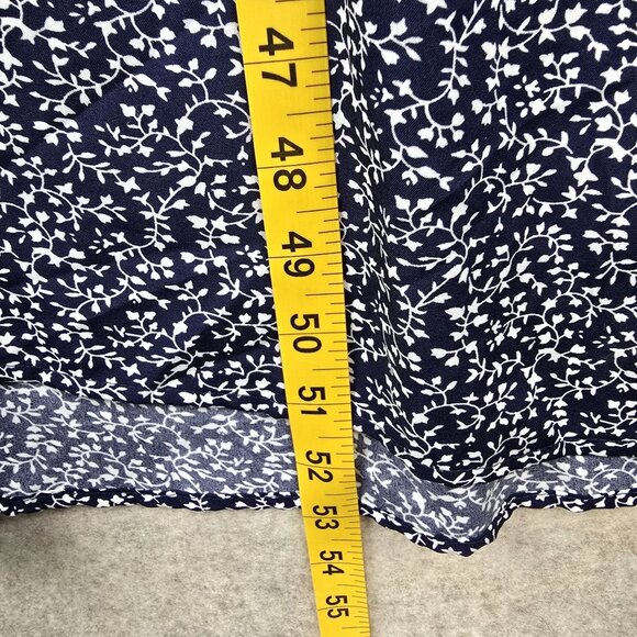 Helenemari Womens Maxi Dress Navy Blue/White Floral Print US Size 26 Lightweight - Picture 6 of 6
